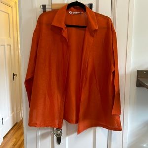 Orange Courtney Washington blouse or jacket